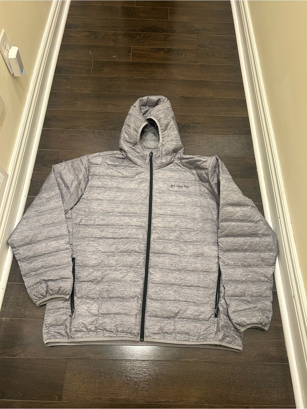Columbia Gray Quilted Hooded Puffer Jacket